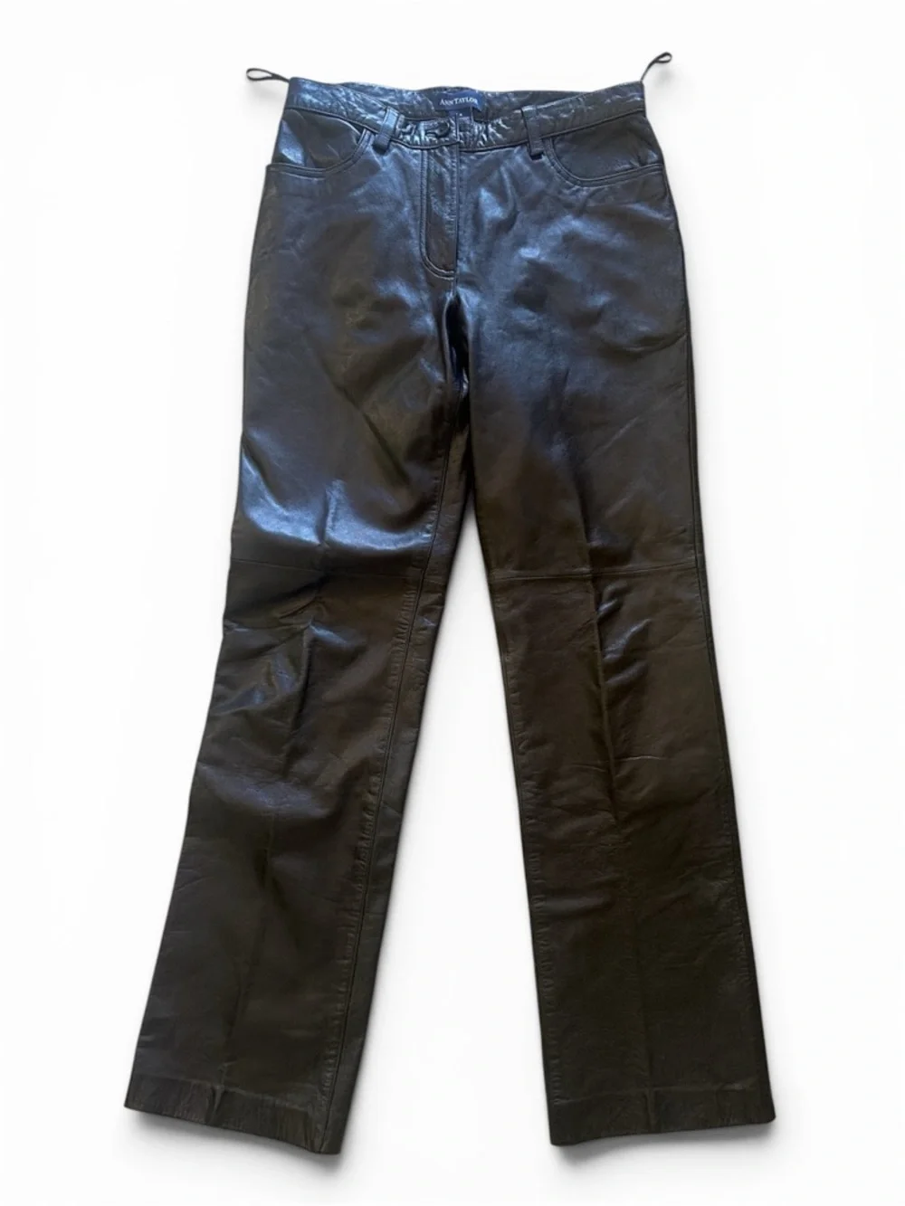 Ann Taylor Black Leather Pants - Picture 1 of 5